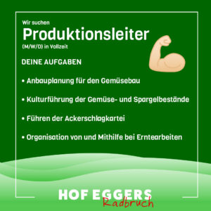 Hof Eggers Radbruch sucht Produktionsleiter